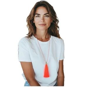 J Crew beaded tassel necklace